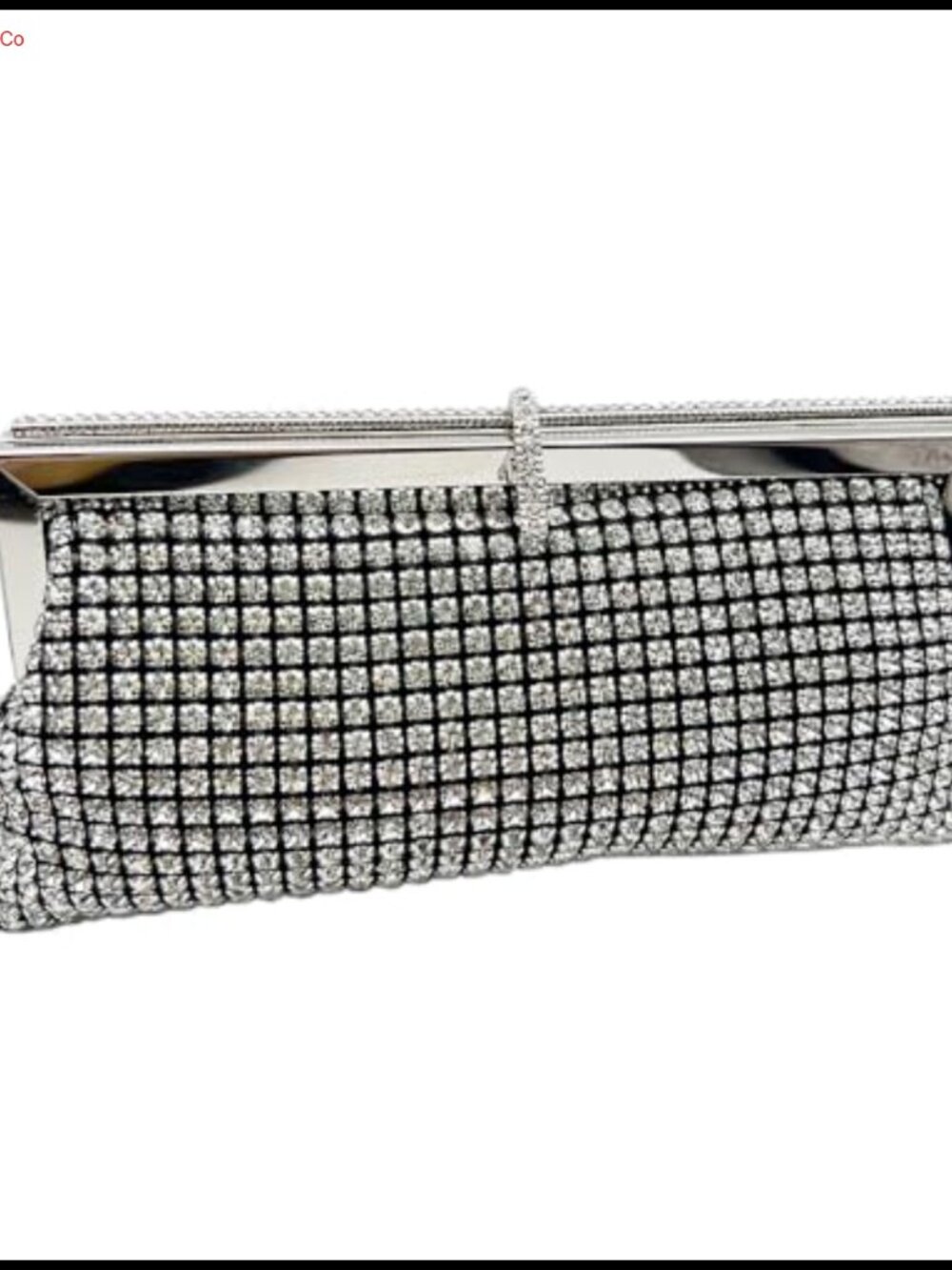 Womens Rhinestone Evening Clutch Metallic Frame Handbag Wedding Party Purse